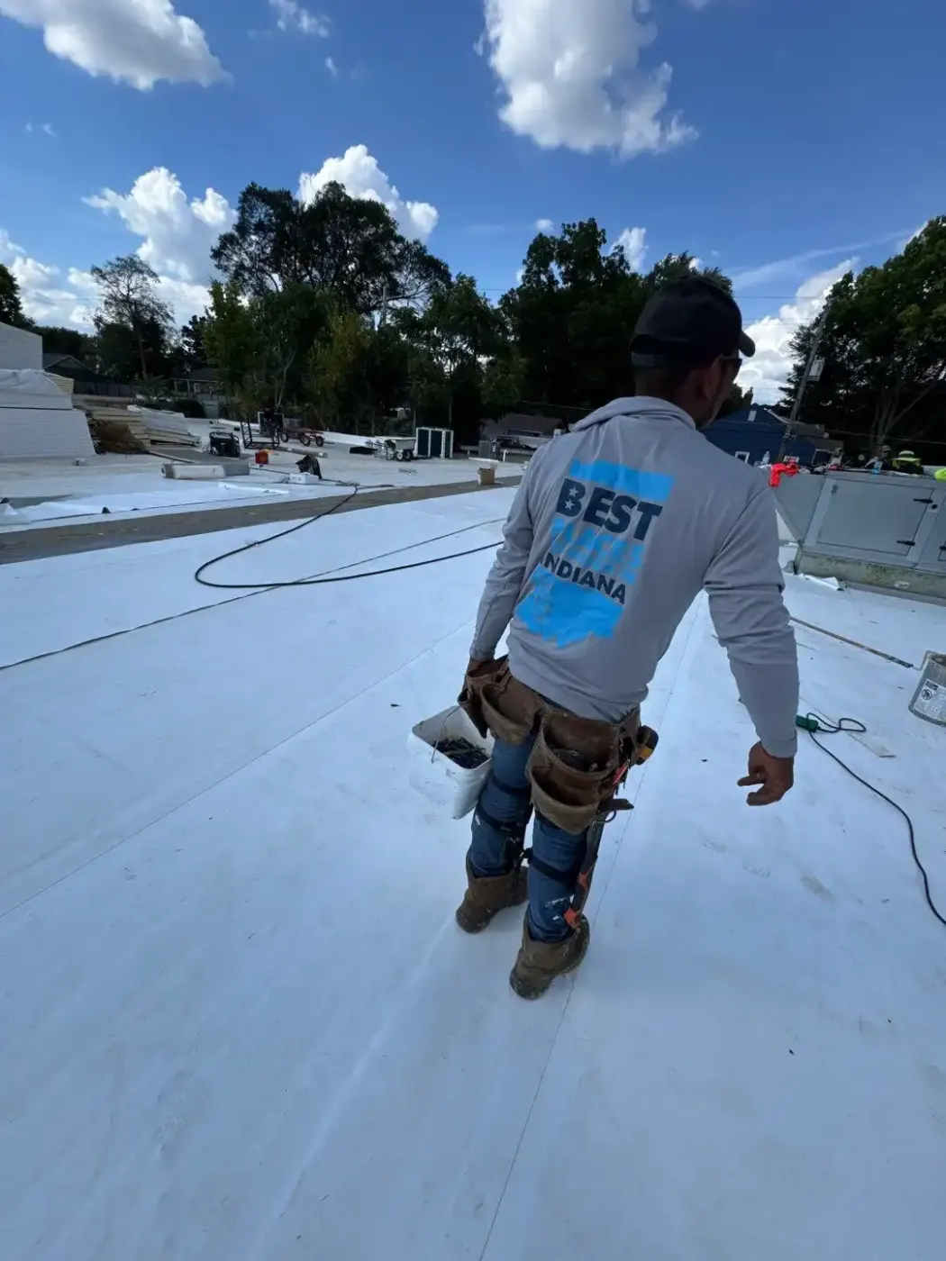 Commercial roof inspection documented in Wholesale District